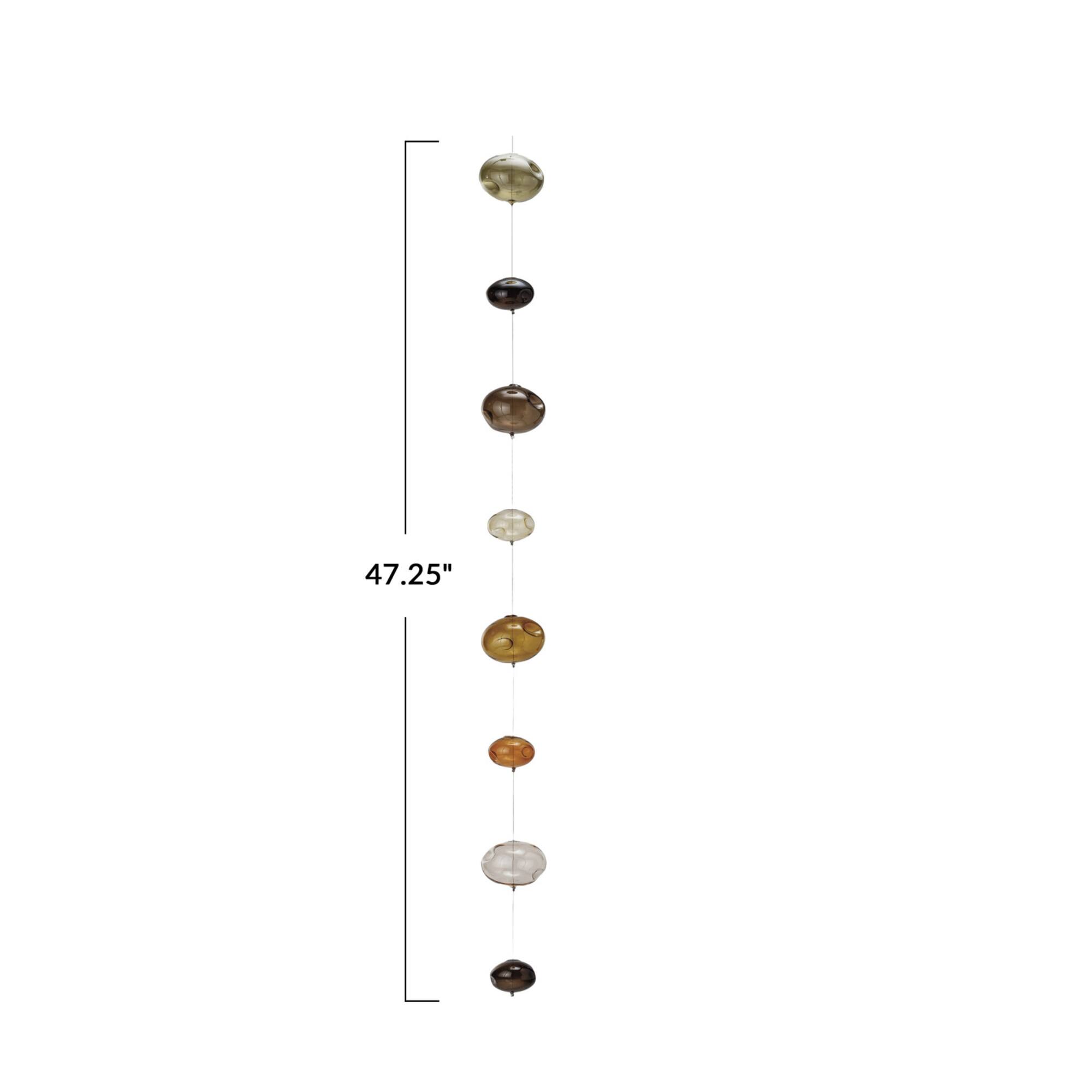 Hello Honey® 4ft. Brown Azure Bubbles Hand-Blown Glass Garland